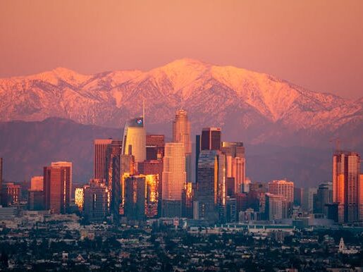 la with sunset colors Christmas vacation destinations in the US