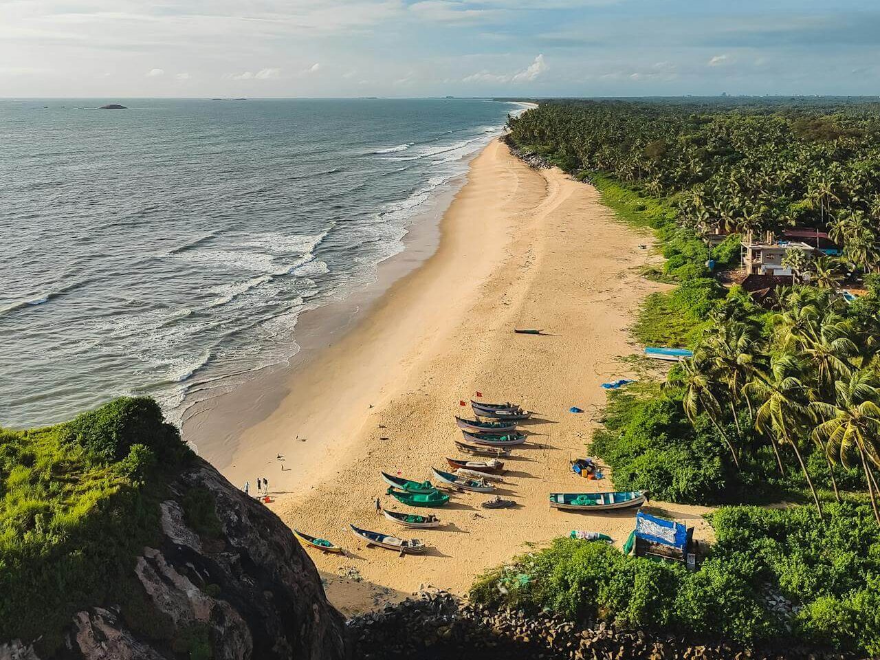 beach on sea coast
